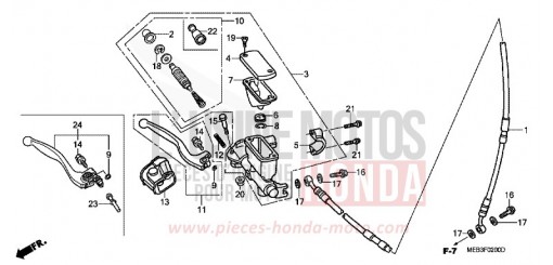 FR. BRAKE MASTER CYLINDER CRF450R5 de 2005